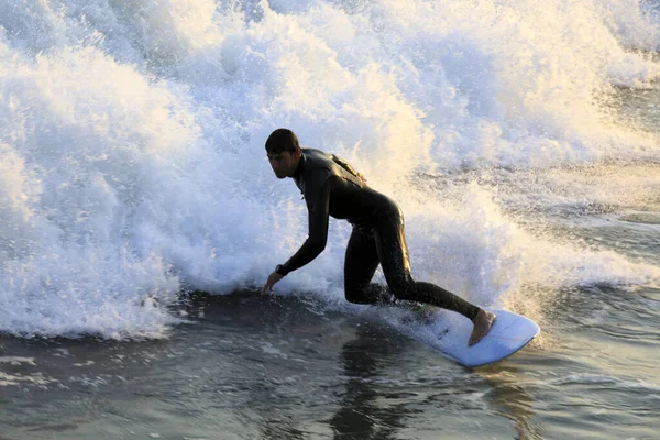 Alassio Italien Dezember 2017 Surfer Alassio Meer Riviera Dei Fiori — Stockfoto