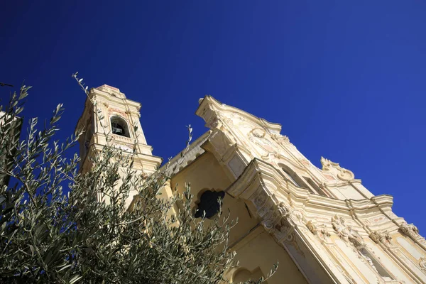 Cervo Itália Dezembro 2017 Igreja Aldeia Cervo Riviera Italiana Imperia — Fotografia de Stock