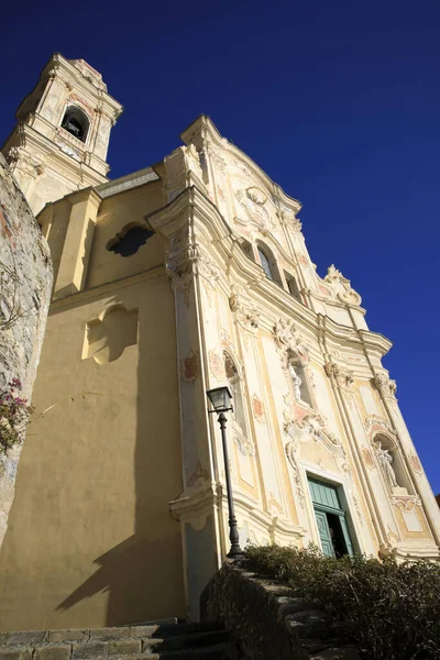 Cervo Itália Dezembro 2017 Igreja Aldeia Cervo Riviera Italiana Imperia — Fotografia de Stock