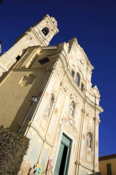 Cervo Itálie Prosince 2017 Kostel Vesnici Cervo Italská Riviéra Imperia — Stock fotografie