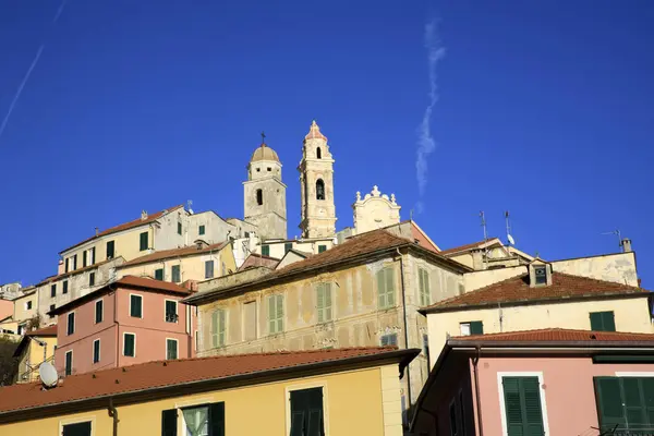 Cervo Italien December 2017 Husen Och Cervo Byn Italienska Rivieran — Stockfoto