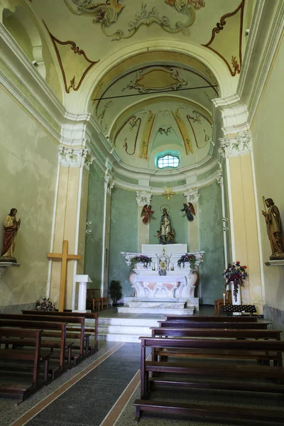 Crosa Italia Diciembre 2017 Iglesia Interior Crosa Village Savona Liguria — Foto de Stock