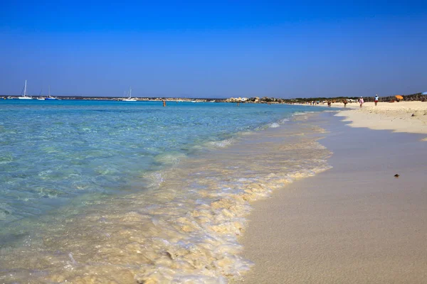 Trenc Mallorca Agosto 2016 Aguas Cristalinas Playa Trenc Colonia Sant — Foto de Stock