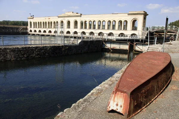 Somma Lombardo Italia Septiembre 2016 Barco Cerca Del Dique Panperduto — Foto de Stock