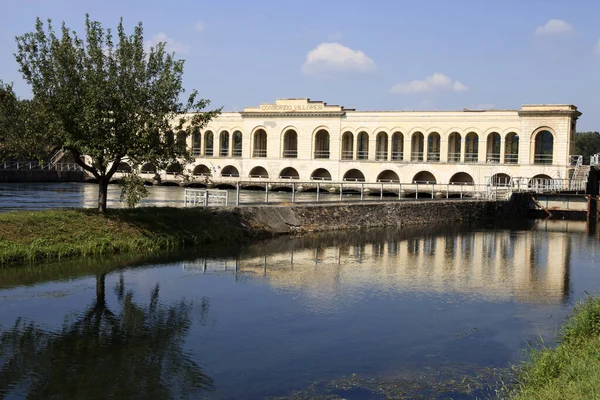 Somma Lombardo Itália Setembro 2016 Dique Panperduto Rio Ticino Lombardia — Fotografia de Stock