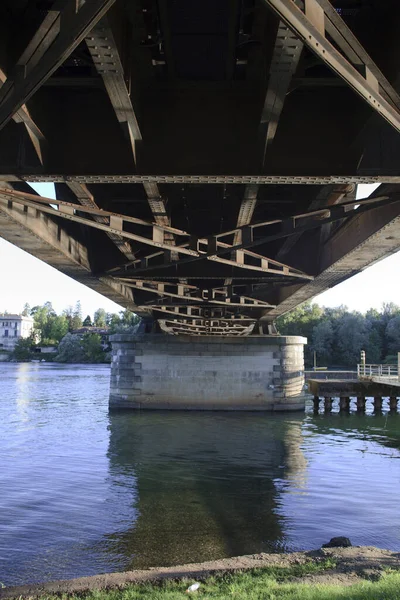 Sesto Calende Italien September 2016 Die Brücke Zwischen Lombardei Und — Stockfoto