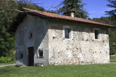 Sesto Calende (Va), İtalya - 15 Eylül 2016: San Vincenzo Oratory view, Sesto Calende, Varese, Lombardy, İtalya.