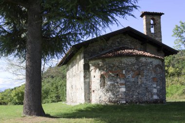 Sesto Calende (Va), İtalya - 15 Eylül 2016: San Vincenzo Oratory view, Sesto Calende, Varese, Lombardy, İtalya.