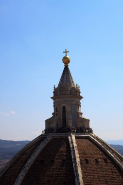 Firenze, İtalya - 21 Nisan 2017: Floransa, Firenze, Toskana, İtalya 'da Brunelleschi kubbesi