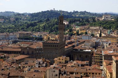 Firenze, İtalya - 21 Nisan 2017: Floransa şehir merkezi, Firenze, Toskana, İtalya