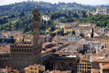 Firenze, İtalya - 21 Nisan 2017: Floransa şehir merkezi, Firenze, Toskana, İtalya