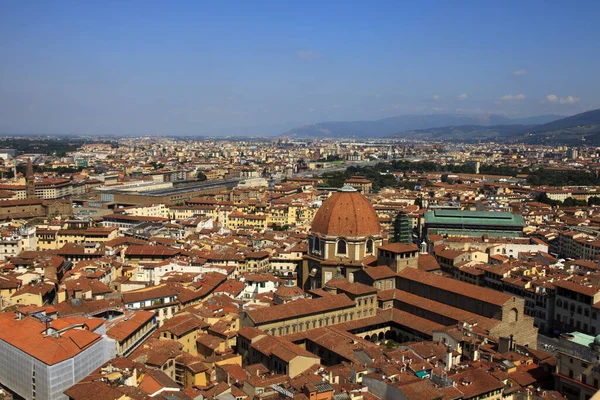 Firenze Aprile 2017 Veduta Aerea Della Cappella Medicea Del Centro — Foto Stock
