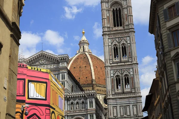 Florenz Italien April 2014 Glockenturm Duomo Giotto Campanile Brunelleschi Kuppel — Stockfoto