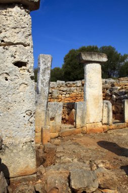 Torre d 'en Galms, Menorca / İspanya - 23 Haziran 2016: Torre d' en Galmes, Menorca, Balearic Adaları, İspanya