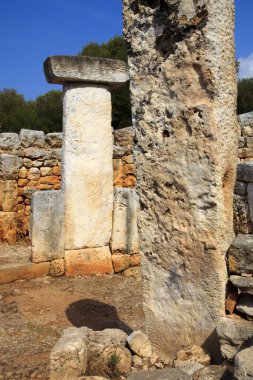 Torre d 'en Galms, Menorca / İspanya - 23 Haziran 2016: Torre d' en Galmes, Menorca, Balearic Adaları, İspanya