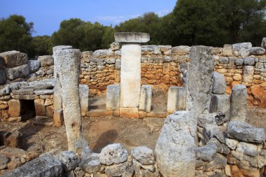 Torre d 'en Galms, Menorca / İspanya - 23 Haziran 2016: Torre d' en Galmes, Menorca, Balearic Adaları, İspanya
