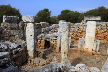 Torre d 'en Galms, Menorca / İspanya - 23 Haziran 2016: Torre d' en Galmes, Menorca, Balearic Adaları, İspanya