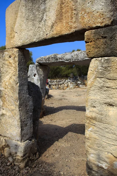 Torre Galms Menorca España Junio 2016 Zona Prehistórica Ruinas Torre — Foto de Stock