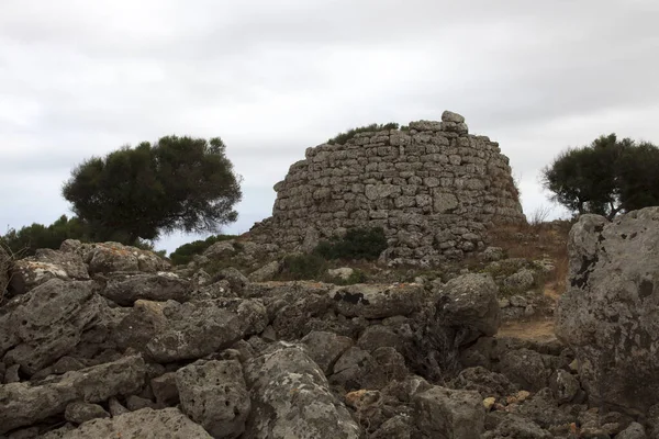 Sitio Talati Dalt Menorca España Junio 2016 Sitio Prehistórico Ruinas — Foto de Stock