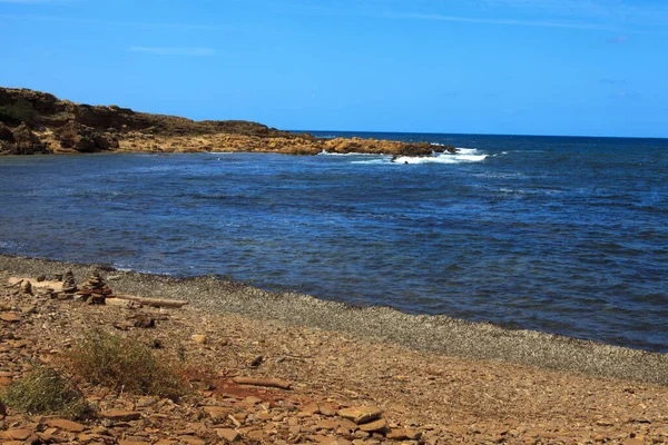 Cala Pregonda Menorca Espanha Junho 2016 Jardim Esculturas Pedra Cami — Fotografia de Stock