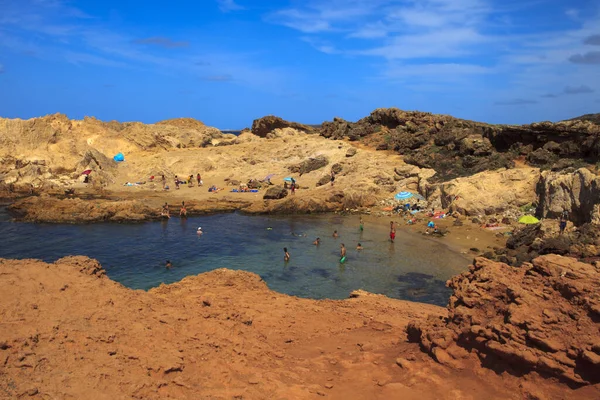 Cala Pregonda Menorca España Junio 2016 Vista Reserva Biosfera Cala — Foto de Stock