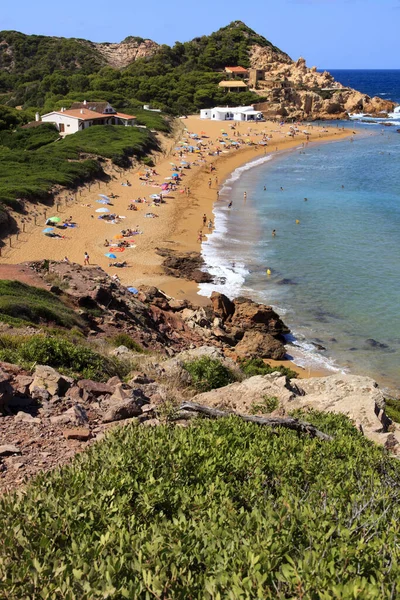 Cala Pregonda Menorca España Junio 2016 Vista Reserva Biosfera Cala — Foto de Stock