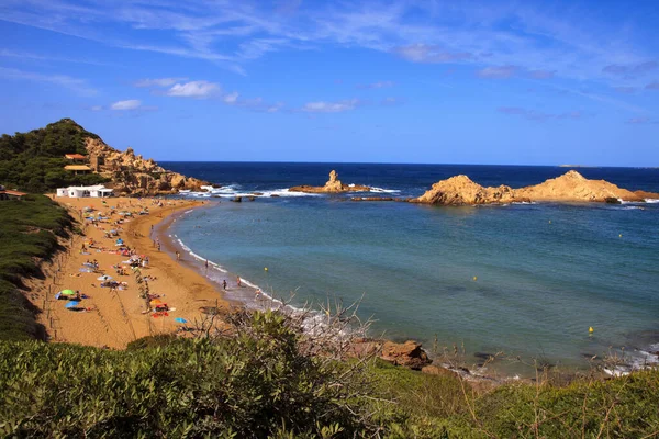 Cala Pregonda Menorca España Junio 2016 Vista Reserva Biosfera Cala — Foto de Stock