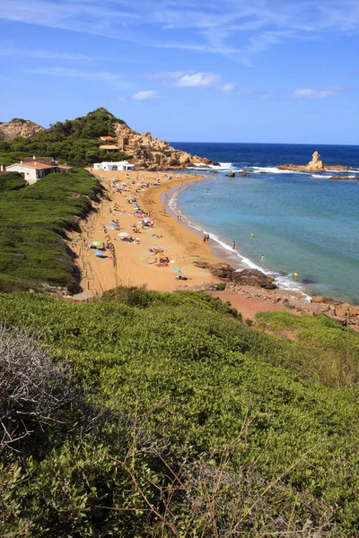 Cala Pregonda Menorca España Junio 2016 Vista Reserva Biosfera Cala — Foto de Stock