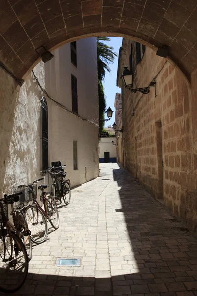 Ciutadela Menorca España Junio 2016 Vista Carreteras Casas Típicas Ciutadela — Foto de Stock