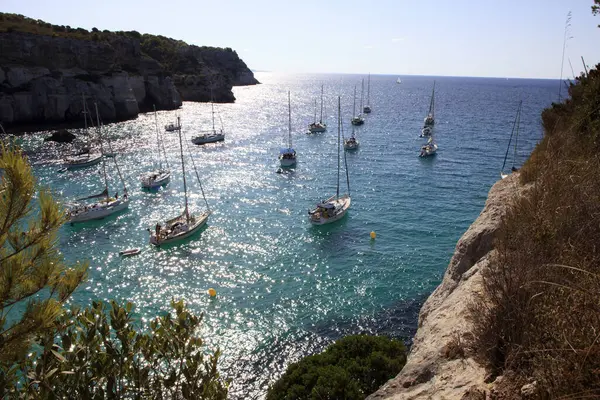 Macarella Menorca Spanya Haziran 2016 Cala Macarella Körfezi Menorca Balearic — Stok fotoğraf