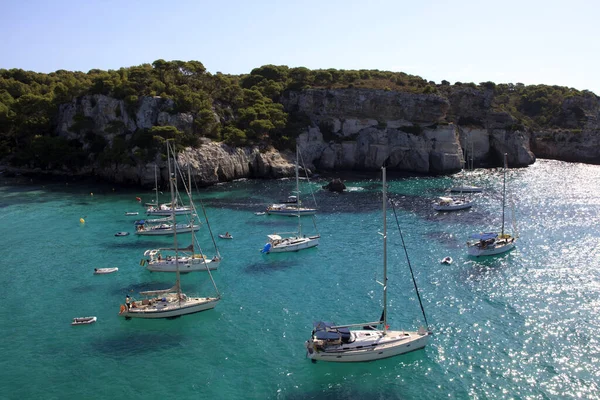 Cala Macarella Menorca Balear Adaları Spanya — Stok fotoğraf