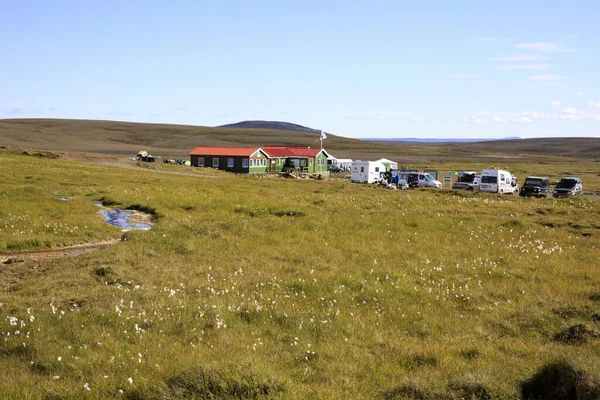 Hveravellir Islandia Agosto 2017 Camping Hveravellir Una Zona Geotérmica Azufre — Foto de Stock