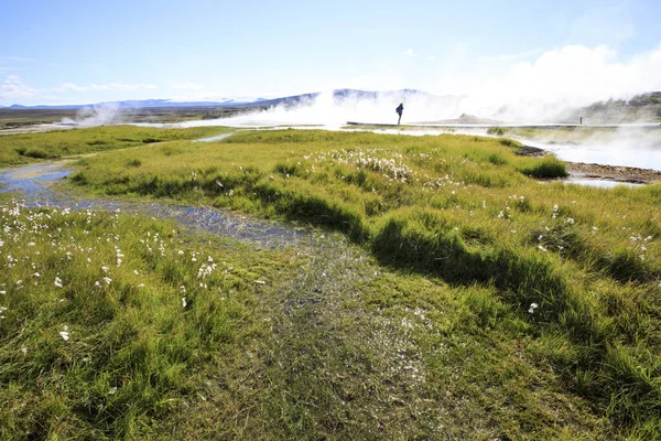 Хверавар Исландия Августа 2017 Года Землетрясение Хвераваре Геотермальная Серная Область — стоковое фото
