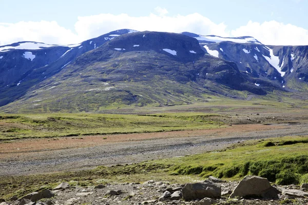 Kjolur Islandia Sierpnia 2017 Krajobraz Wzdłuż Drogi Górskiej Kjolur Islandia — Zdjęcie stockowe
