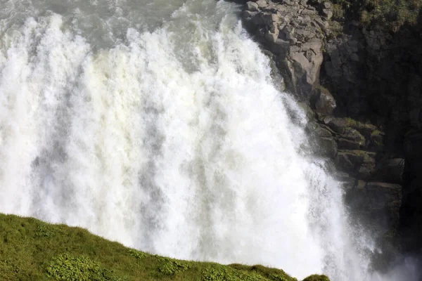 Gullfoss Islândia Agosto 2017 Famosa Cachoeira Gullfoss Islândia Europa — Fotografia de Stock