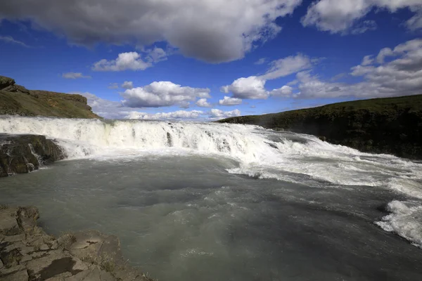 Gullfoss Islandia Agosto 2017 Famosa Cascada Gullfoss Islandia Europa —  Fotos de Stock