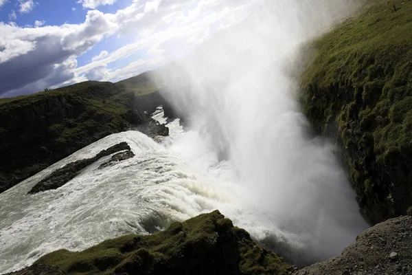 Gullfoss Iceland August 2017 Famous Gullfoss Waterfall Iceland Europe Stock Image