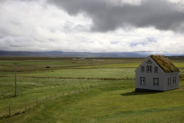 Akureyri / İzlanda - 26 Ağustos 2017: Laufas Halk Müzesi çevresi, İzlanda, Avrupa