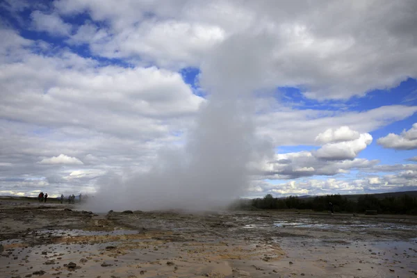 Geysir Iceland August 2017 Strokkur Geysir Eruption Golden Circle Iceland — Stock Photo, Image