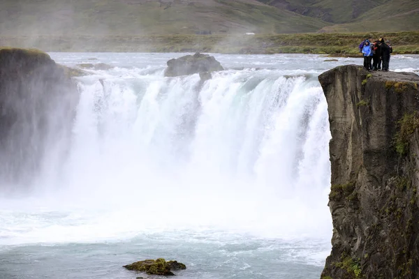 Godafoss Islândia Agosto 2017 Cachoeira Godafoss Islândia Europa — Fotografia de Stock