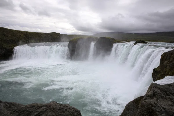 Godafoss Islândia Agosto 2017 Cachoeira Godafoss Islândia Europa — Fotografia de Stock