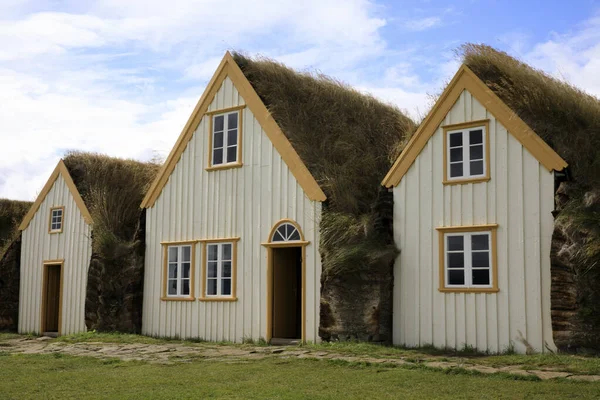 Akureyri Iceland August 2017 Typical Houses Laufas Folk Museum Area — Stock Photo, Image