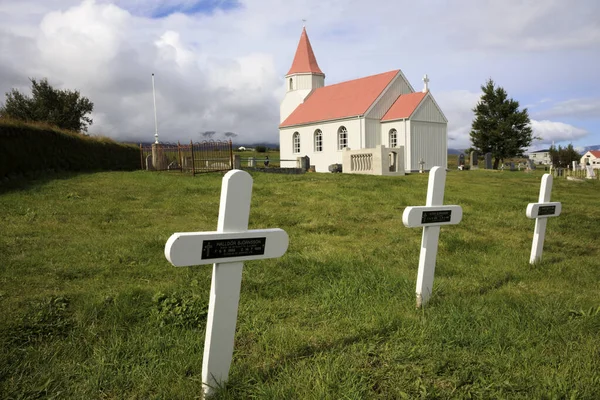 Akureyri Islandia Agosto 2017 Cementerio Área Del Museo Folclórico Laufas — Foto de Stock