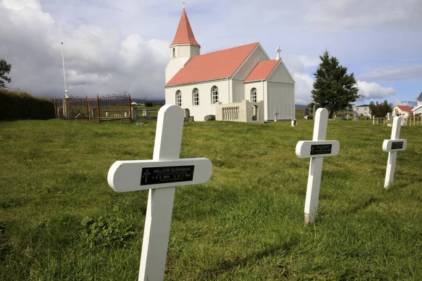 Akureyri Islandia Agosto 2017 Cementerio Área Del Museo Folclórico Laufas — Foto de Stock