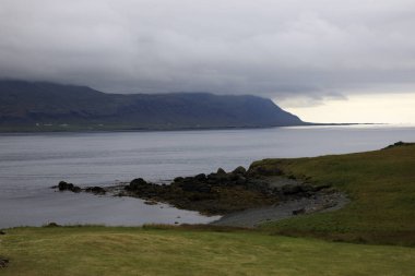 İzlanda - 29 Ağustos 2017: Çevre Yolu, İzlanda, Avrupa