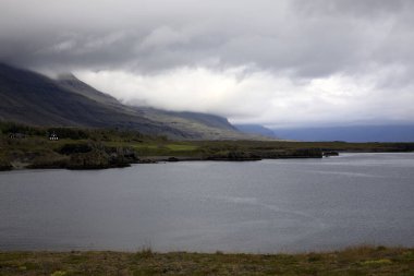 İzlanda - 29 Ağustos 2017: Çevre Yolu, İzlanda, Avrupa