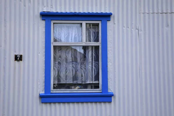 Сейдисордур Исландия Августа 2017 Года Деревянное Окно Деревне Сейдисордур Исландия — стоковое фото