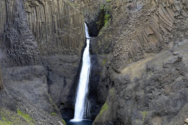 Iceland August 2017 Litlanesfoss Waterfall Iceland Its Basaltic Columns Iceland — Stock Photo, Image