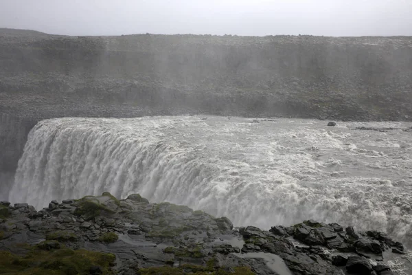 Ισλανδία Αυγούστου 2017 Dettifoss Ισχυρότερος Καταρράκτης Στην Ισλανδία Και Ολόκληρη — Φωτογραφία Αρχείου