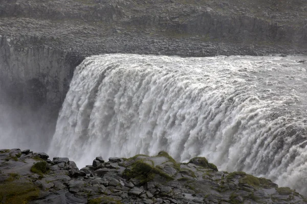 Izland 2017 Augusztus Dettifoss Legerősebb Vízesés Izlandon Egész Európában Izlandon — Stock Fotó